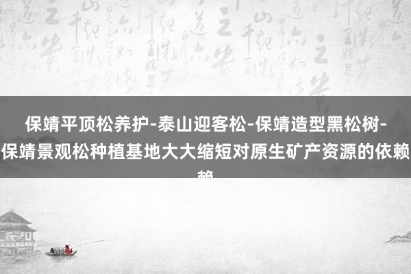 保靖平顶松养护-泰山迎客松-保靖造型黑松树-保靖景观松种植基地大大缩短对原生矿产资源的依赖