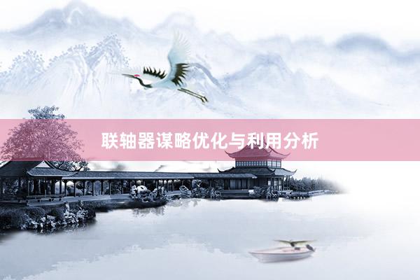联轴器谋略优化与利用分析